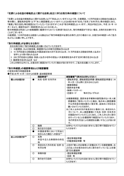 「犯罪による収益の移転防止に関する法律」改正に伴うお取引時の確認