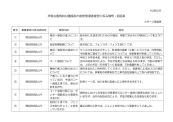 芦屋公園有料公園施設の指定管理者選定に係る質問・回答表