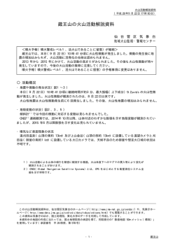 蔵王山の火山活動解説資料