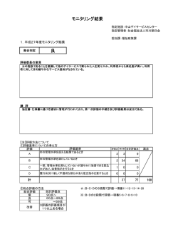 モニタリング結果 良