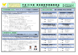 「平成28年度 東京都教育実践発表会」（PDF：248KB）