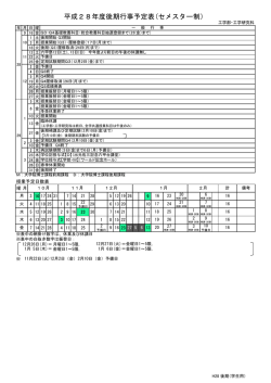 学期制 - 工学研究科