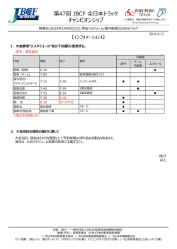 第47回 JBCF 全日本トラック チャンピオンシップ