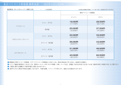 東京ベイコート倶楽部 新料金表 2017年4月1日以降