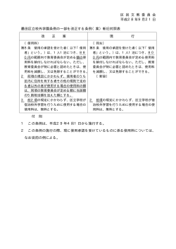 区 民 文 教 委 員 会 平成28年9月21日 墨田区立校外学園条例の一部