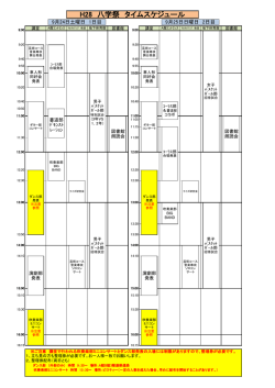 H28八学祭タイムスケジュール整理券について