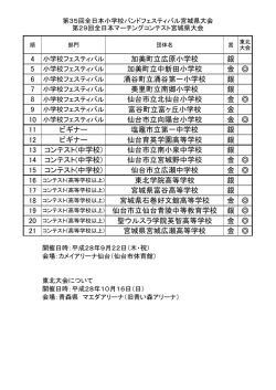 加美町立広原小学校 銀 加美町立中新田小学校 金 涌谷町立涌谷第一