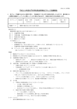 平成28年度水戸市学校長会研修会ブロック協議報告