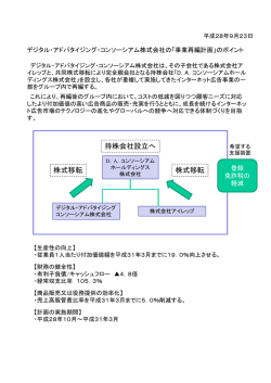 株式移転 持株会社設立へ 株式移転