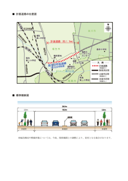 計画道路の位置図 標準横断図