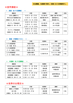 世界のお稽古   語学講座
