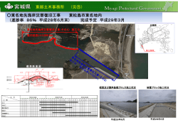 東名地先海岸災害復旧工事 東松島市東名地内 （進捗率 86％ 平成28