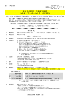 兵庫県知事杯 大会案内