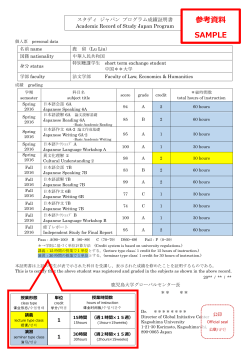 参考資料 SAMPLE - 鹿児島大学グローバルセンター