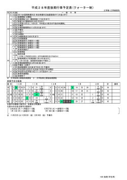 クォーター制 - 工学研究科