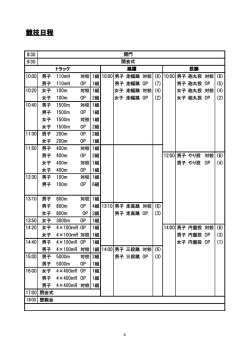 一橋戦タイムテーブル案（改訂版）