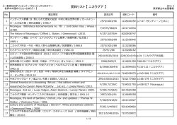 資料リスト 【 ニカラグア 】