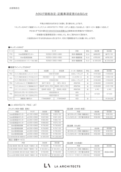 価格改定について