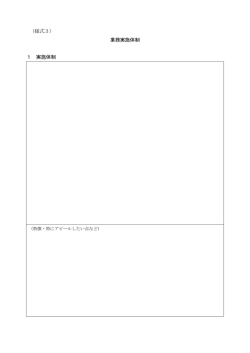 様式3 業務実施体制 [PDFファイル／111KB]