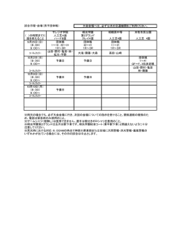 試合日程・会場（男子団体戦） サレジオ学院 桐光学園 相模原中等 本牧