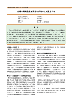 森林の蒸発散量を簡易な手法で広域推定する