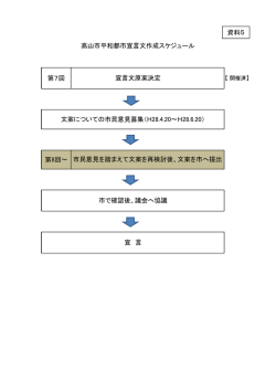 資料5 高山市平和都市宣言文作成スケジュール （PDF 117.5KB）