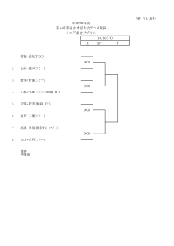 9月19日現在 1R SF 平成28年度 茅ヶ崎市総合体育大会テニス競技