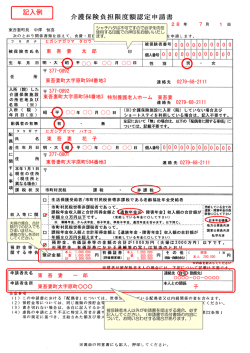 記入例 - 東吾妻町