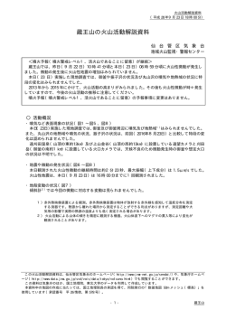 蔵王山の火山活動解説資料