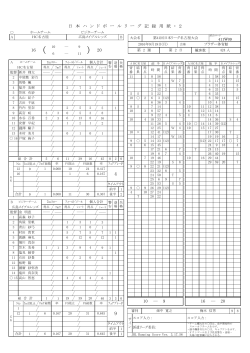 スコア - 日本ハンドボールリーグ