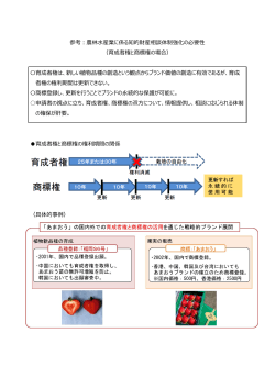 参考：農林水産業に係る知的財産相談体制強化の必要性 （育成者権と