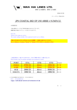 JPN COASTAL SKD OF UNI-ARISE vN/S474 (1)