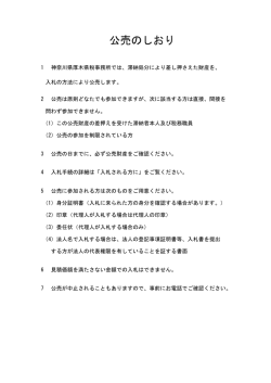 公売のしおり