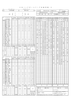 スコア - 日本ハンドボールリーグ