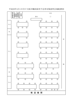 平成29年4月1日付け大阪市職員採用予定者対象説明会場配置図 (pdf