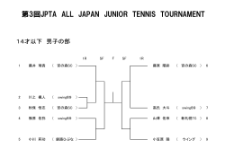 第3回JPTA ALL JAPAN JUNIOR TENNIS TOURNAMENT