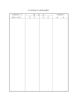 不在者投票の代理投票調書（PDF形式 13 キロバイト）