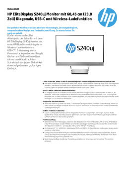 HP EliteDisplay S240uj Monitor mit 60,45 cm (23,8 Zoll) Diagonale