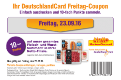 Ihr DeutschlandCard Freitag-Coupon