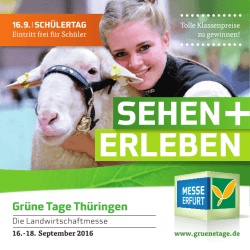 Schülerflyer 2016 - Grüne Tage Thüringen