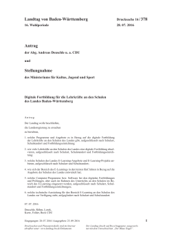 Digitale Fortbildung f&uuml;r die Lehrkr&auml;fte an den Schulen des Landes