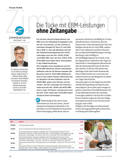 Die T&uuml;cke mit EBM-Leistungen ohne Zeitangabe