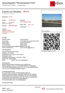 Gewerbegebiet "Rechtenbacher Hohl" Expos&eacute; zum Bauplatz RH III