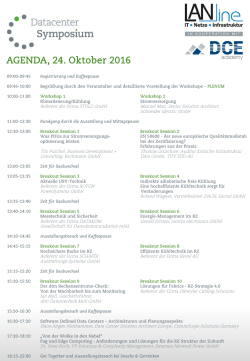 Agenda - Datacenter Symposium