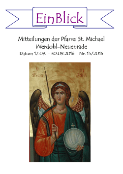EinBlick 15-2016 - Gemeinde St. Michael Werdohl