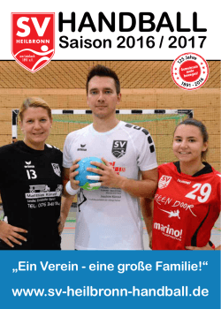 Saisonheft 2016-2017 - SV Heilbronn Handball