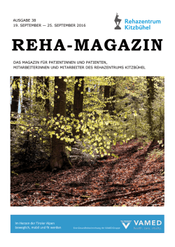 38. Ausgabe - Rehazentrum Kitzbühel