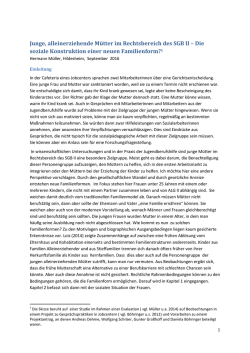 Junge, alleinerziehende Mütter im Rechtsbereich des SGB II – Die