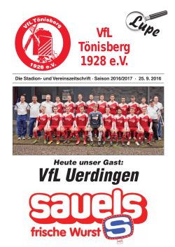 VfL Uerdingen - VfL Tönisberg