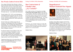 Flyer 2016  - Woody Guthrie Festival Münster